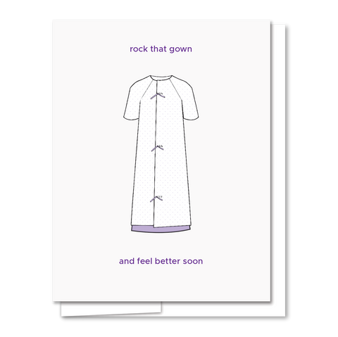 Rock That Gown - Illustrated Get Well Card