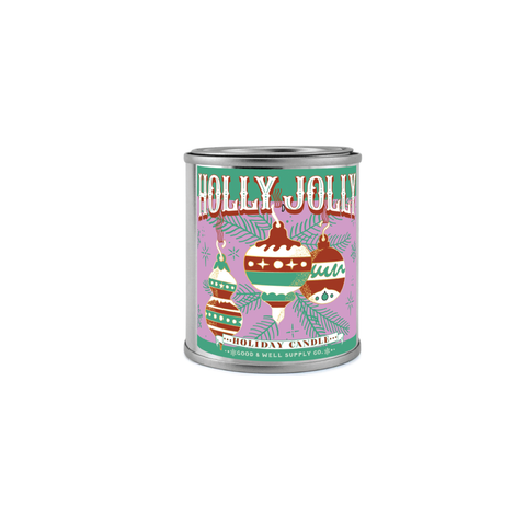 Holly Jolly Holiday Candle: 1/2 Pint