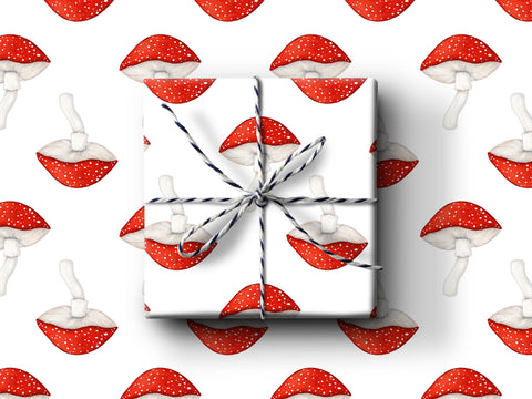 Fly Agaric Mushroom Wrapping Paper: Single Sheet